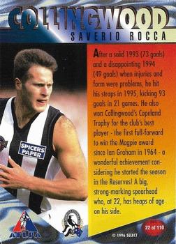 1996 Select AFL Centenary Series #22 Saverio Rocca Back